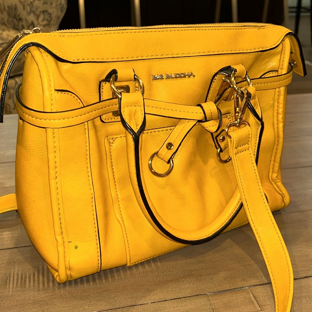 Big Buddha Satchel Crossbody Gold Yellow Color - Picture 2 of 9